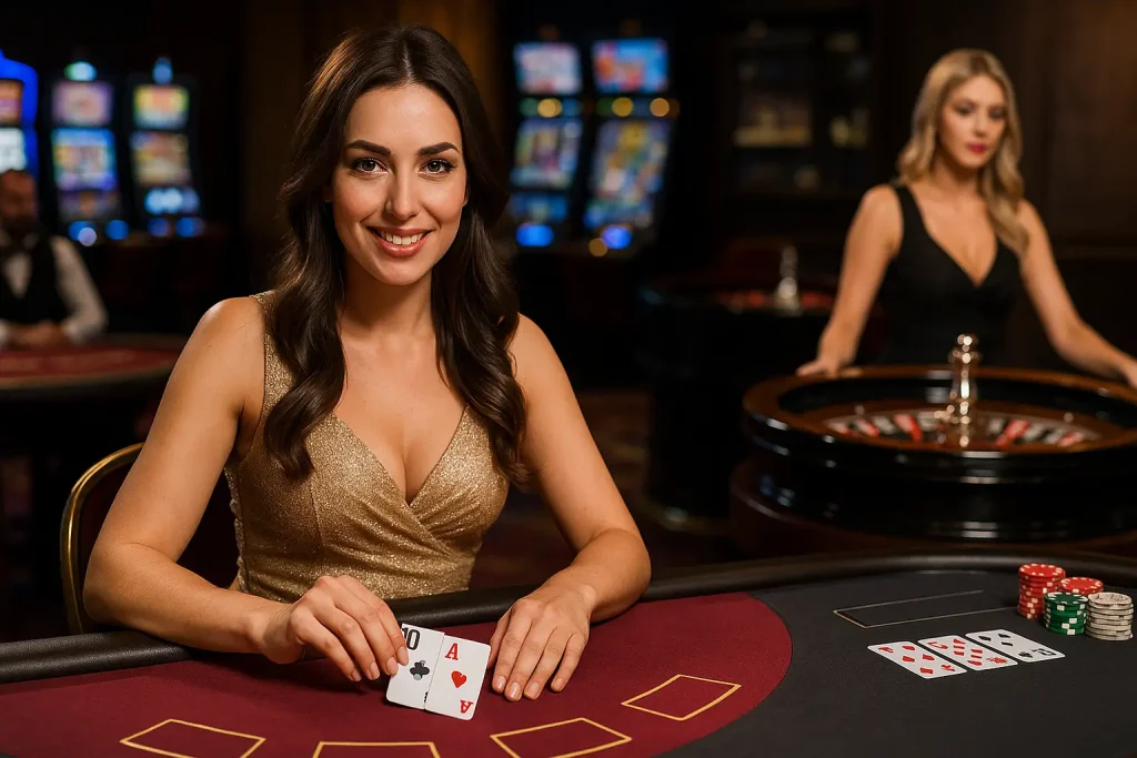 Megapari Canlı krupiyeli çevrimiçi casino masası