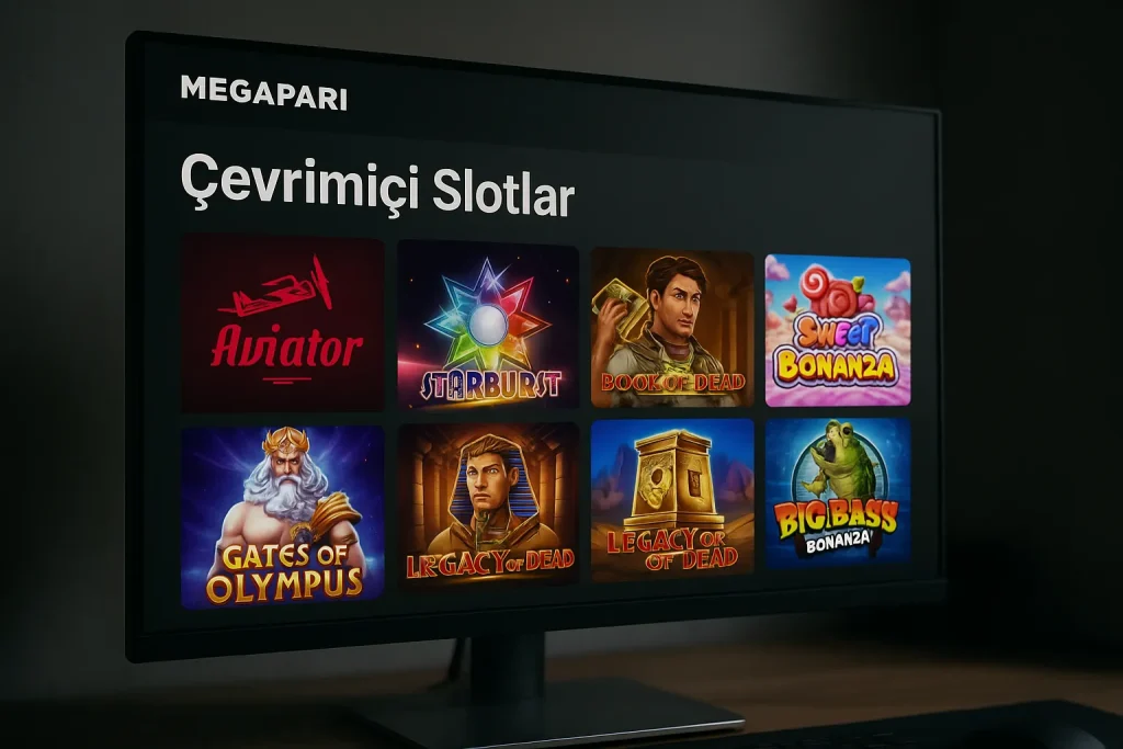 Megapari çevrimiçi slot oyunları ekranı