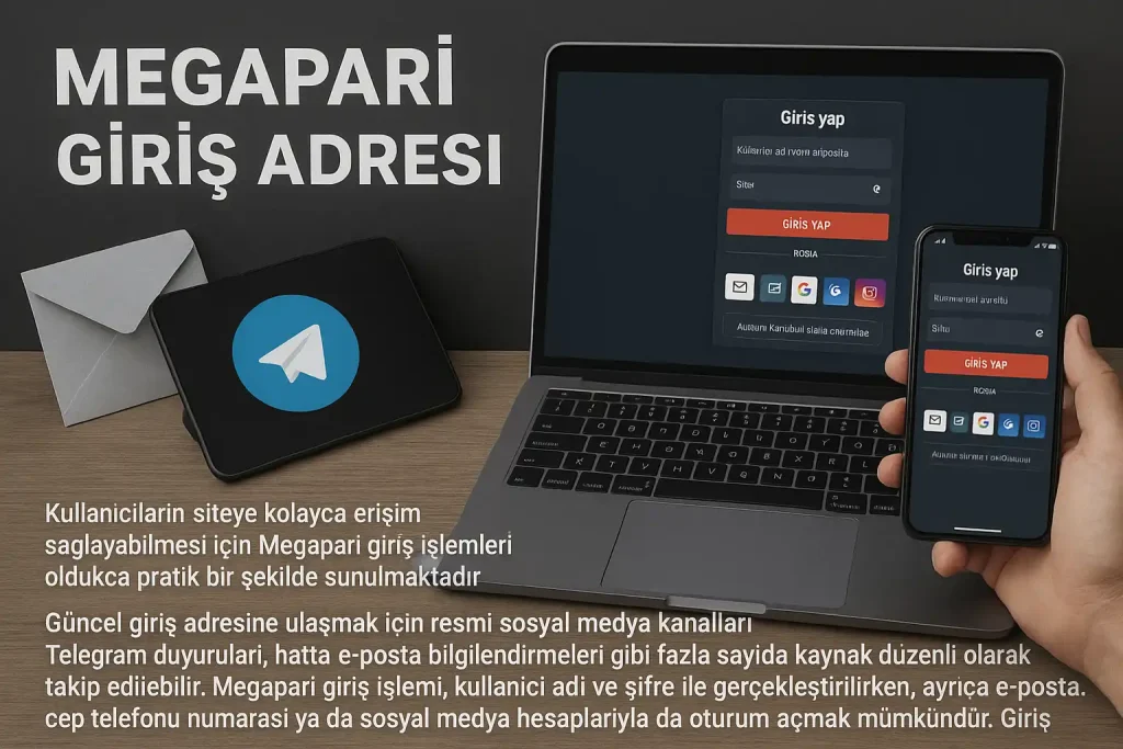 Megapari giriş ekranı cihazlarda