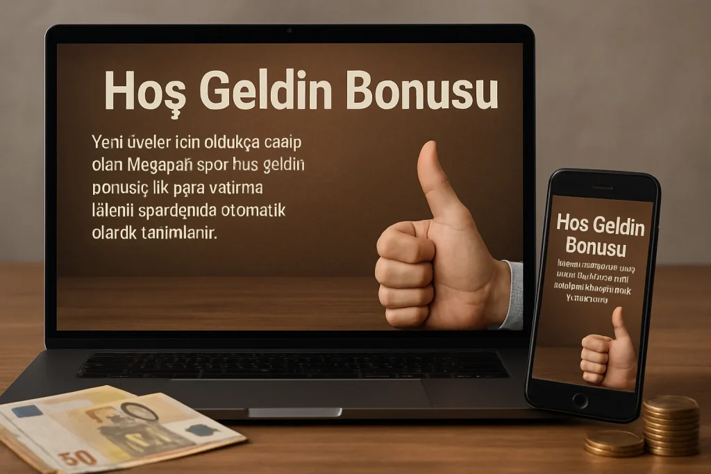 Megapari Hoş geldin bonusu ekranı